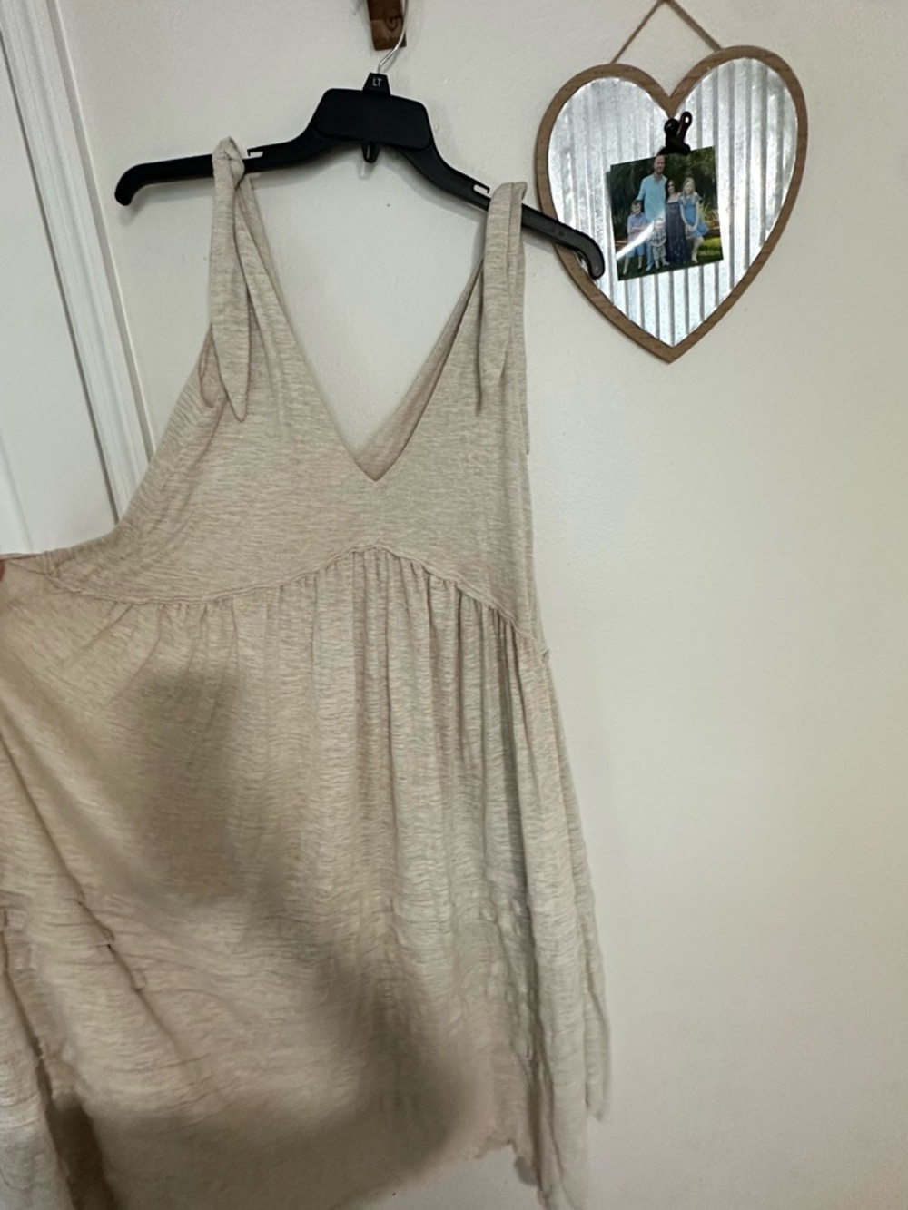 Free People Cream Tie-Strap Midi Dress - Picture 6 of 6